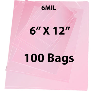 Pink Anti Static Bags 6 Mil 6" X 12" 100 Bags